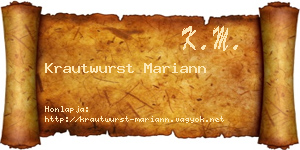 Krautwurst Mariann névjegykártya
